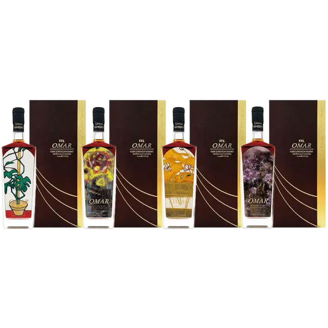 OMAR 13年原桶強度麥芽威士忌(向日葵、盆栽、荷花、春櫻漫舞)